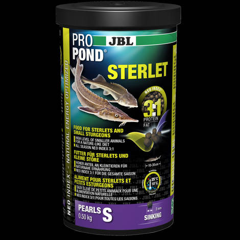 JBL ProPond Sterlet Small - Főtáplálék tavi kecsegék részére (S)  1,5kg/3l