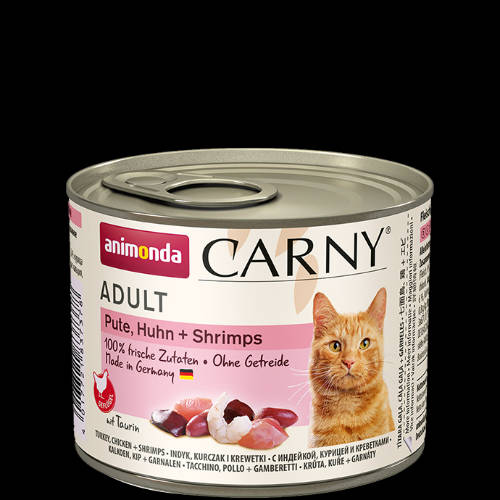 Animonda Carny Adult (csirke,pulyka,garnélarák) konzerv - Felnőtt macskák részére (200g)