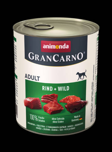 Animonda GranCarno Adult (marha,vad) konzerv - Felnőtt kutyák részére (800g)