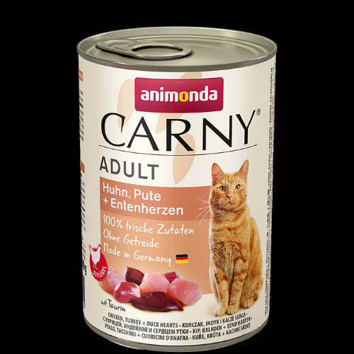 Animonda Carny Adult (csirke,pulyka,kacsaszív) konzerv - Felnőtt macskák részére (400g)