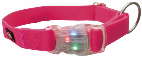 trixie 13319 flash nyakörv M-L: 40-65cm/25mm, neon pink
