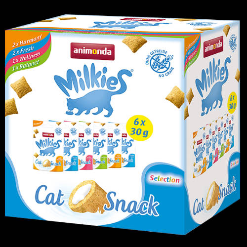 Animonda Milkies Multi-pack  töltött párnácska - jutalomfalat - Macskák részére (6x30g)