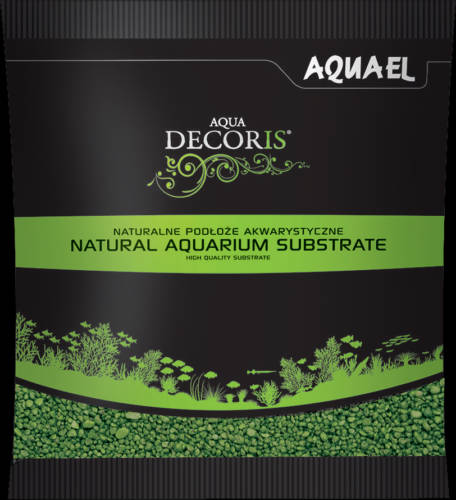 AquaEl Decoris Green - Akvárium dekorkavics (zöld) 2-3mm (1kg)