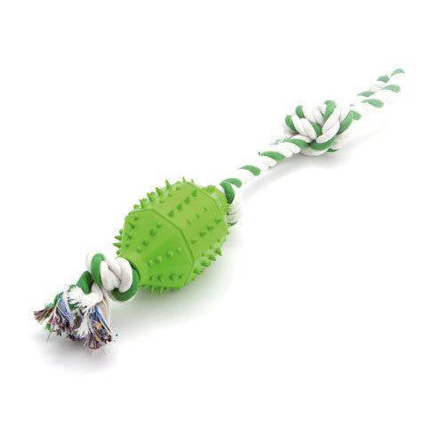 Comfy labda kötélen (zöld) - játék kutyák részére (45cm)