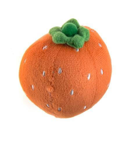Comfy plüss gyümölcs (narancs) - játék kutyák részére (8cm)