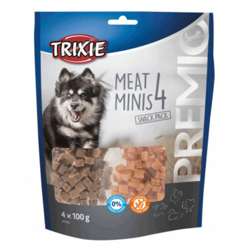 Trixie PREMIO 4 Meat Minis - jutalomfalat (csirke,kacsa,marha,bárány) 4x100g