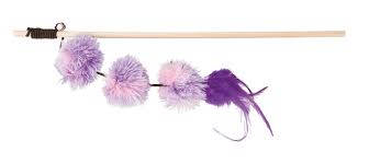 Trixie Playing Rod - játék macskapeca (pom-pom labdával) macskák részére (40cm)
