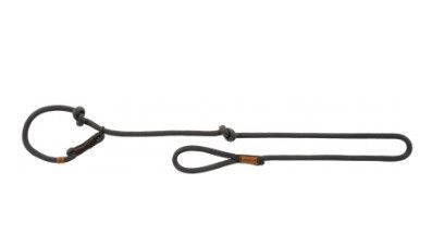 Trixie Be Nordic Leash - állítható, retriver póráz fonott kötélből (szürke/barna) S-M (1.7m/Ø8mm)