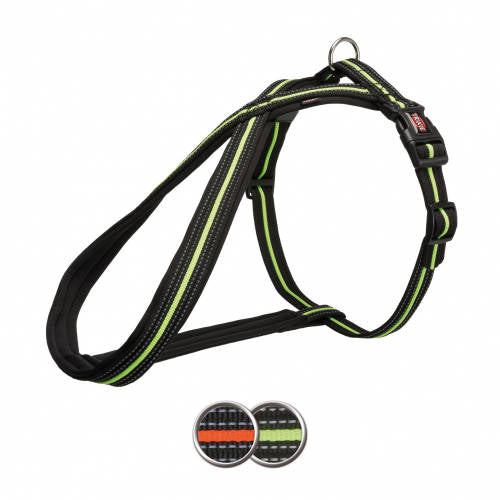 Trixie Fusion Touring - túrahám - fekete/zöld (M) 45-70cm/25mm