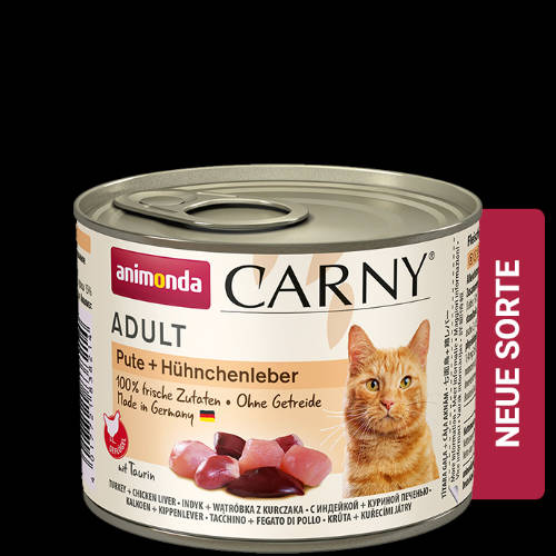 Animonda Carny Adult (pulyka,csirkemáj) konzerv - Felnőtt macskák részére (200g)