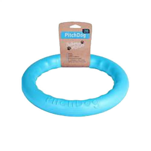 PitchDog Safe And Durable Fetch Ring For Dogs - játék (karika,kék) kutyák részére (Ø20cm)