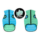 AiryVest Lumi kifordítható kutyaruha,világítós, S 30, világos zöld-kék