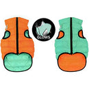 AiryVest Lumi kifordítható kutyaruha, világítós, S 30, világos zöld-narancs