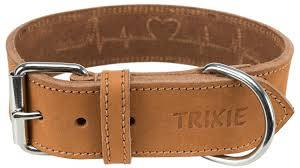 Trixie Leather Rustic - bőr nyakörv - barna (M) 38-47cm/40mm