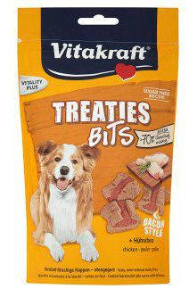 Vitakraft Treaties Bits - jutalomfalat (csirke,bacon) kistestű kutyák részére (120g)
