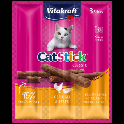 Vitakraft Cat Stick Mini - jutalomfalat (szárnyas,máj) macskák részére (3x6g)