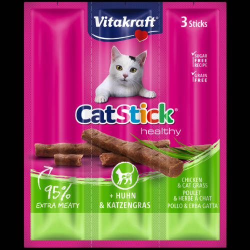 Vitakraft Cat Stick Healthy - jutalomfalat (csirke, kertifű) macskák részére (3x6g)