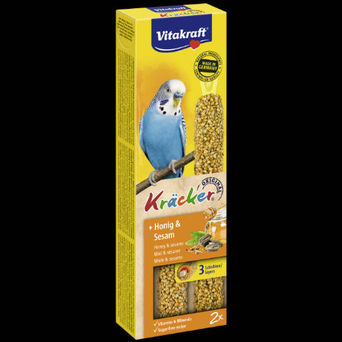 Vitakraft Kracker - Dupla rúd (méz,szezámmag) hullámos papagájok részére (60g)