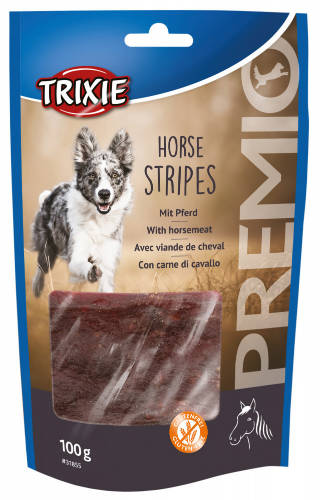 Trixie Premio Horse Stripes - jutalomfalat (ló) kutyák részére (11cm/100g)