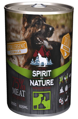 Spirit of Nature Hypoallergenic DOG (Lamb&Rabbit/Bárány-Nyúl) 800g