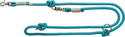 Trixie Be Nordic Leash - kiképzőpóráz fonott kötélből (petrolkék/világos szürke) L-XL (2m/Ø13mm)