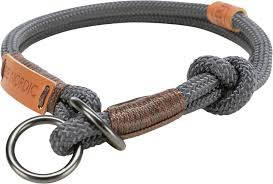 Trixie Be Nordic Collar - nyakörv fonott kötélből (sötét szürke/barna) XS-S (30cm/Ø6mm)