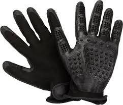 Trixie Fur Care Gloves, 1 Pair - szőrápoló kesztyű (fekete) macskák részére (16x23cm)