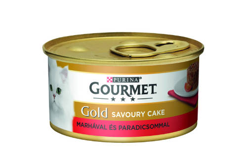 Gourmet Gold Savoury Cake (marha,paradicsom) nedvestáp - macskák részére (85g)