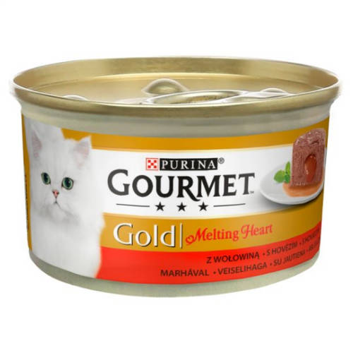 Gourmet Gold Melting Heart (marha) nedvestáp - macskák részére (85g)