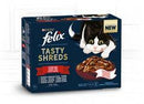 Felix Tasty Shreds (házias válogatás - szószban) alutasakos - macskák részére (12x80g)