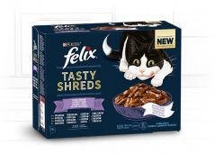 Felix Tasty Shreds (vegyes válogatás - szószban) alutasakos - macskák részére (12x80g)