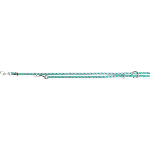 Trixie Cavo Reflect Adjustable Leash - fényvisszaverő,fonott póráz - óceánkék - (S-M) Ø12mm/2m