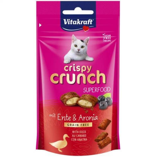 Vitakraft Crispy Crunch - jutalomfalat (kacsa & aronia) macskák részére (60g)