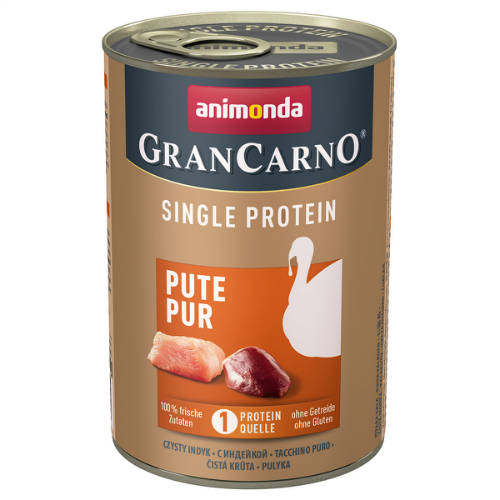 Animonda GranCarno Adult (single protein) konzerv - Felnőtt kutyák részére, pulykahússal (400g)