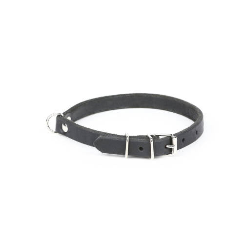 Julius-K9 Collar - bőrnyakörv (szegecselt,fekete) kutyák részére (33-43cm/16mm)