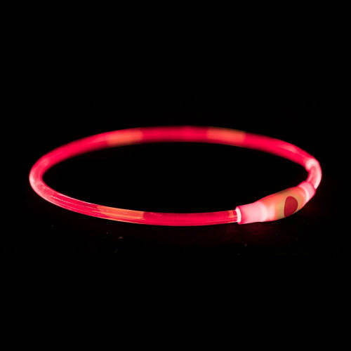 Trixie USB Flash Light Ring - világító pánt (multicolor) kutyák részére (L-XL) 65cm/8mm