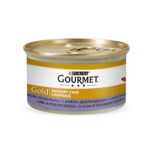 Gourmet Gold savoury cake - konzerv (bárány,zöldbab) nedves eledel macskák részére (85g)
