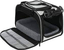 Trixie Living & Transport Bag Valery - szállítótáska (fekete,szürke) kutyák részére (29x31x49cm)