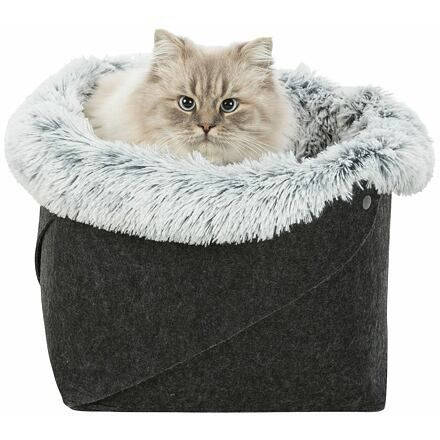 Trixie Harvey Bed - peremes fekhely (fehér-fekete,szürke) macskák részére (Ø33x27cm)