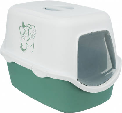 Trixie Vico Cat Litter Tray - Fedeles macska WC (zöld/fehér) 40x40x56cm