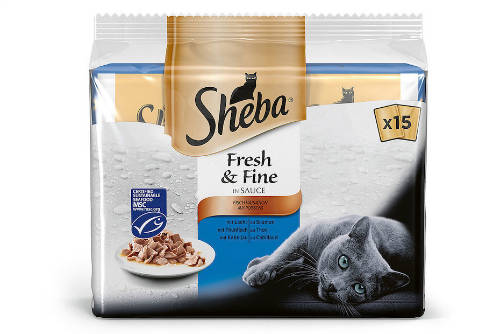 Sheba Fresh&Fine in Gravy - alutasakos (halas) nedves eledel macskák részére (15x50g)