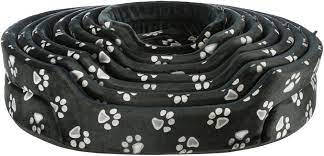 Trixie Jimmy bed - peremes, ovális fekhely (fekete,mintás) macskák részére (65x55cm)