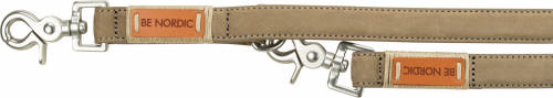 Trixie BE NORDIC Leather Adjustable Leash - álllítható, bőr póráz (homokszín) XS-S (2m/15mm)
