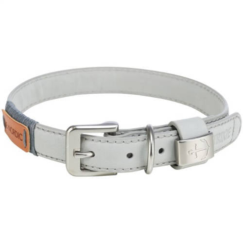Trixie BE NORDIC Leather Collar - bőr nyakörv (szűrke) kutyák részére (XS-S) 30-36cm/15mm