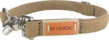 Trixie BE NORDIC Leather Collar - bőr nyakörv (homokszín) kutyák részére (S) 35cm/15mm