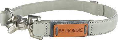 Trixie BE NORDIC Leather Collar - bőr nyakörv (világosszürke) kutyák részére (M) 45cm/20mm