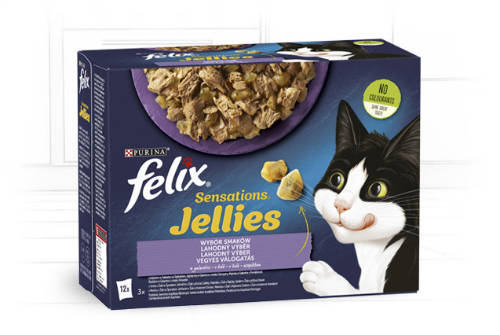 Felix Sensations Jellies (bárány,pulyka,makréla,hering) vegyes válogatás aszpikban (12x85g)