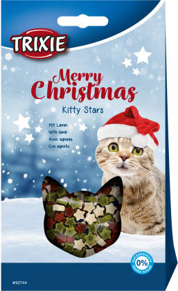 Trixie Christmas Kitty Stars - jutalomfalat (bárányos) macskák részére (140g)
