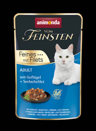Animonda Vom Feinsten Fines Filets - szárnyas, tengeri lazacfilé) felnőtt macskák részére (85g)