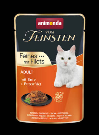 Animonda Vom Feinsten Fines Filets  - (kacsa,pulykamellfilé) felnőtt macskák részére (85g)